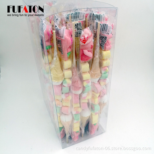Fruit flavored Long stick marshmallow Kebab Lollipop for Whole Sale